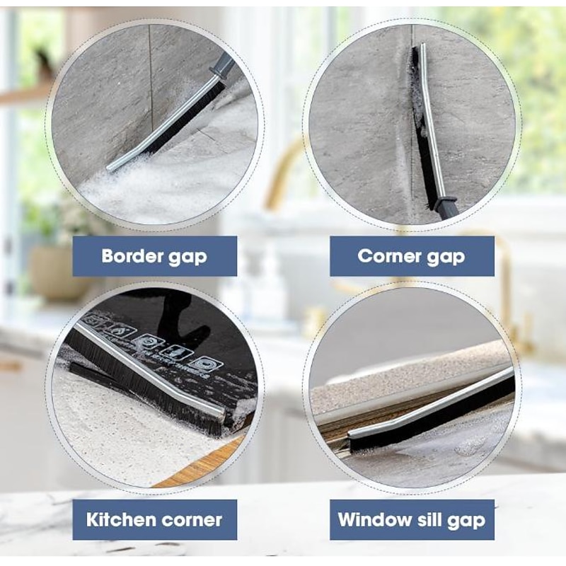 3pcs Hard-Bristled Crevice Cleaning Brush, Gap Cleaning Brush, Multifunctional Joint Cleaning Brush, Window Groove Cleaning Brush, Detailing Brush for Tile Floors, Kitchen, Bathroom3