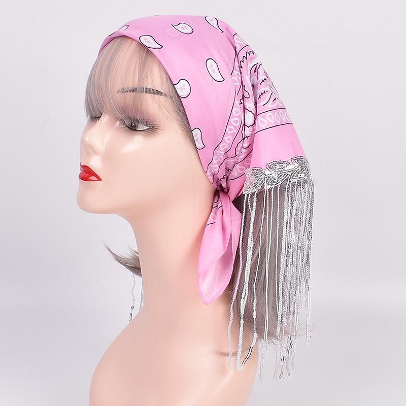 Cowgirl West Cowboy 18th Century 19th Century State of Texas Paisely Bandana Women's Girls' Tassel Fringe Jacquard Costume Vintage Cosplay Event / Party Carnival Masquerade Halloween4