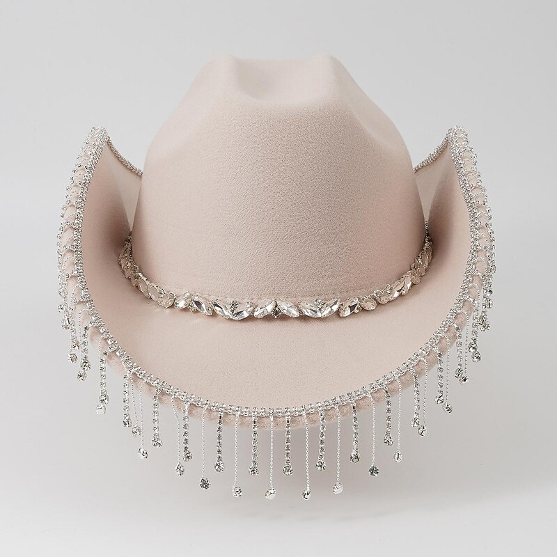 Cowgirl Cowboy West Cowboy 18th Century 19th Century Cowboy Hat Cowgirl Hat Women's Girls' Tassel Fringe Beads Costume Vintage Cosplay Party / Evening Dailywear Carnival Hat2