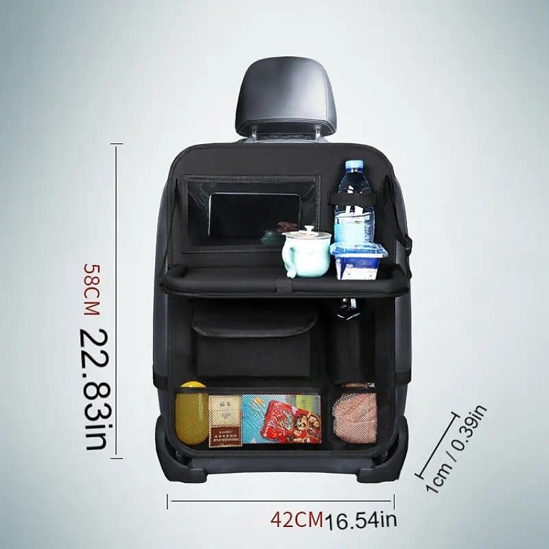 Car Accessories Universal Car Seats Organizer with Tray Tablet Holder Multi-Pocket Storage Automobiles Interior Stowing Tidying4