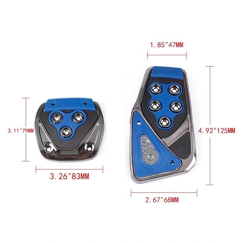 3Pcs Universal Non Slip Pedals Accelerator Brake Clutch Footrests Cover Set for Manual Transmission Car2