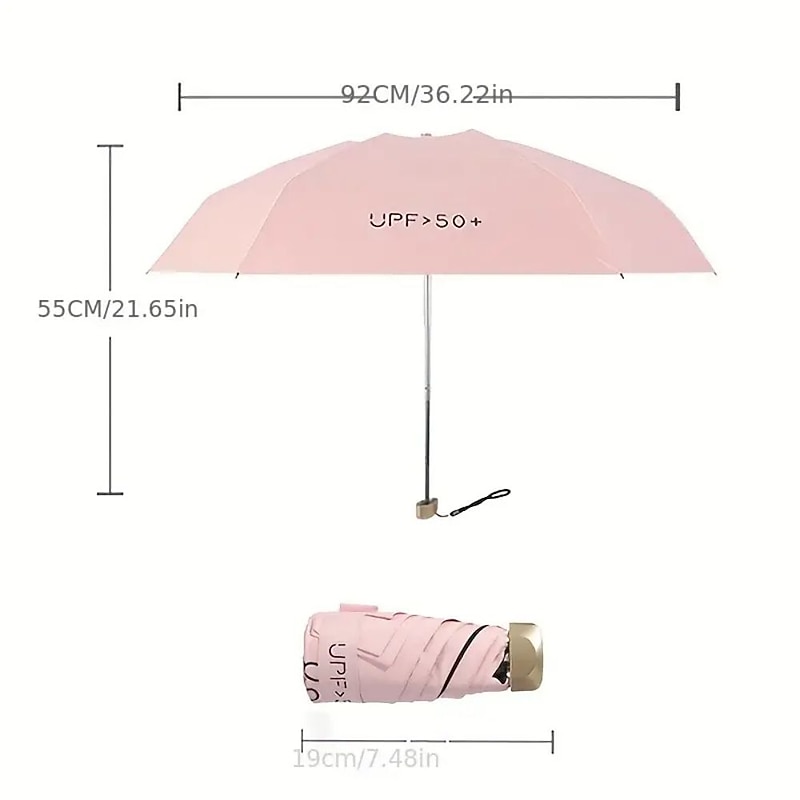 Mini Sun Umbrella Anti UV Parasol Portable Lightweight Women Men Sunshade Umbrella for Waterproof Travel Umbrellas3