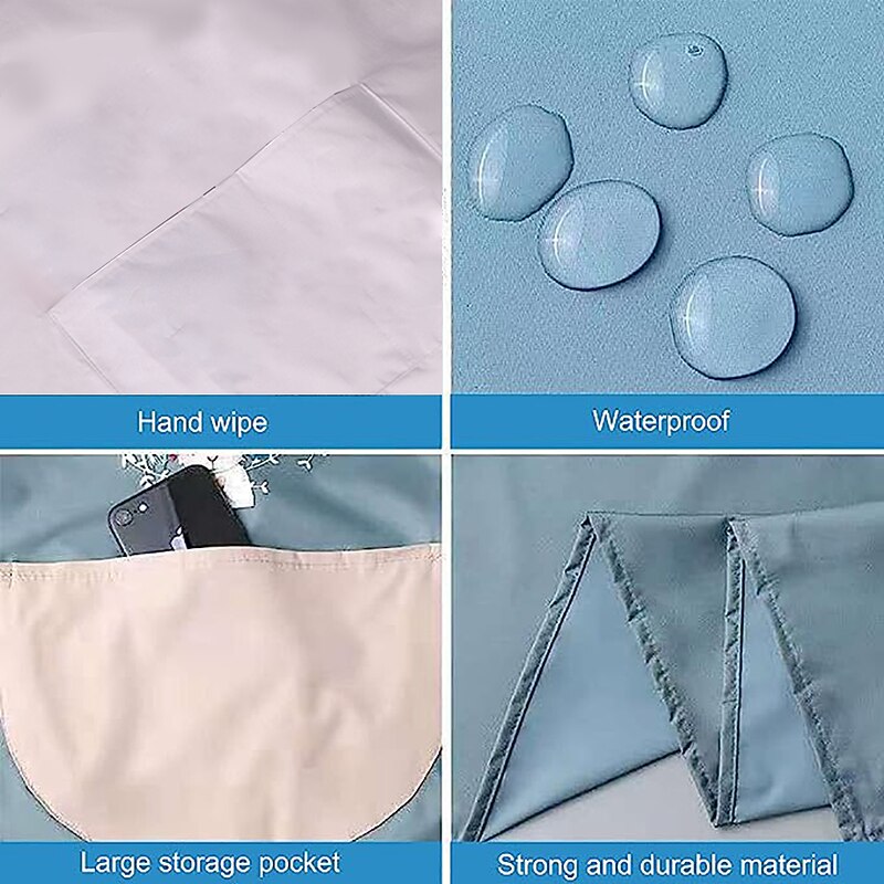 Waterproof Chef Apron For Women and Men, Kitchen Cooking Apron, Personalised Gardening Apron, Oil-proof Work Apron Cross Back Heavy Duty Adjustable3