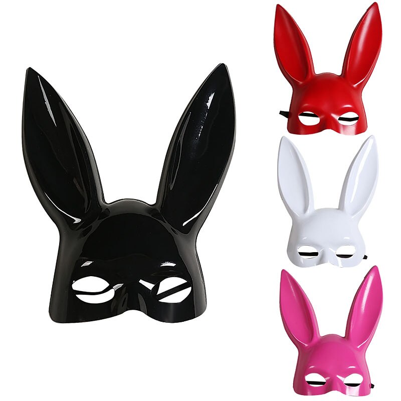 Bunny Mask Rabbit Half Face Mask Sexy Costume Easy Halloween Costumes for Birthday Party Easter Halloween2
