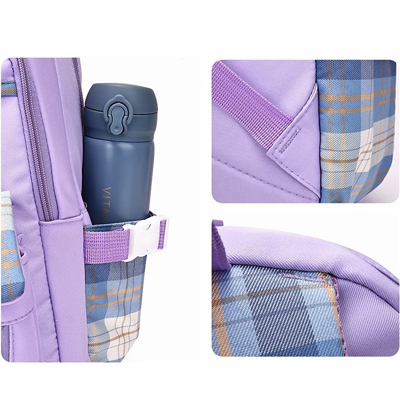 School Backpack Bookbag Multicolor for Student Girls Women Water Resistant Wear-Resistant Large Capacity Polyester Oxford Cloth School Bag Back Pack Satchel 12*5.9*17 inch, Back to School Gift4