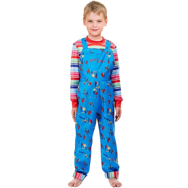 Chucky Scary Doll Halloween Cosplay Costume Scary Costume Kid's Boys' Girls' Carnival Mardi Gras Performance Party Easy Halloween Costumes Dress Up4