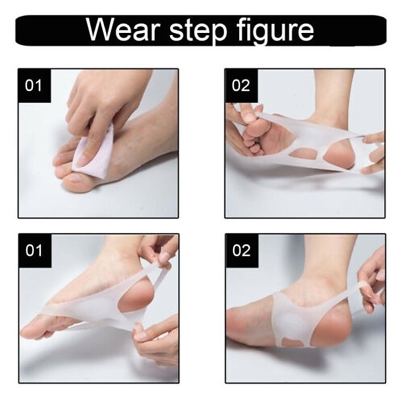 1Pair Orthopedic Silicone Heel Correctors for Flat Feet, Knock Knees, and Arch Support2