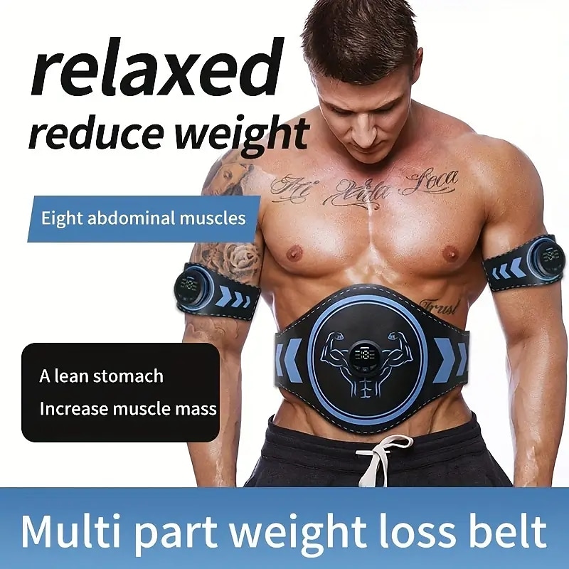 Abdominal Muscle Training Fitness Waist Belt For Fat Burning And Weight Loss Exercise Abdominal Trainer