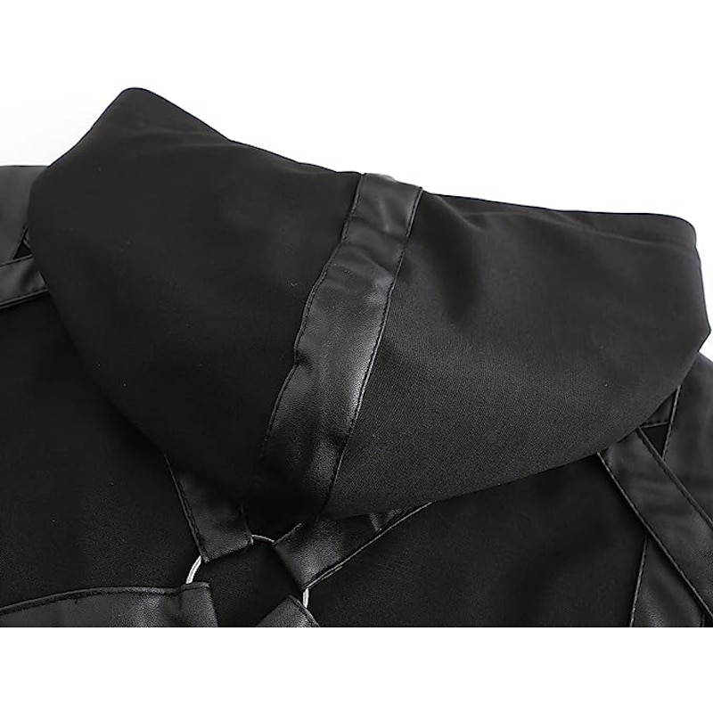 Punk & Gothic Steampunk Coat Costume Trench Coat Solid Colored Fancy Dress Men's Fantasy Steampunk Halloween Carnival Daily Wear Adults' Coat All Seasons2