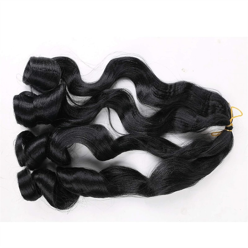 6 Pack French Curly Braiding Hair Pre Stretched 22 Inch Black French Curl Braiding Hair Curl end Braiding Hair Pre Streched Soft French Curls Synthetic Hair Extensions for Women4