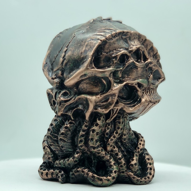 Halloween Cthulhu Skull Cthulhu Myth Statue Cthulhu Skull Resin Ornament Octopus Halloween Skeleton Decoration4