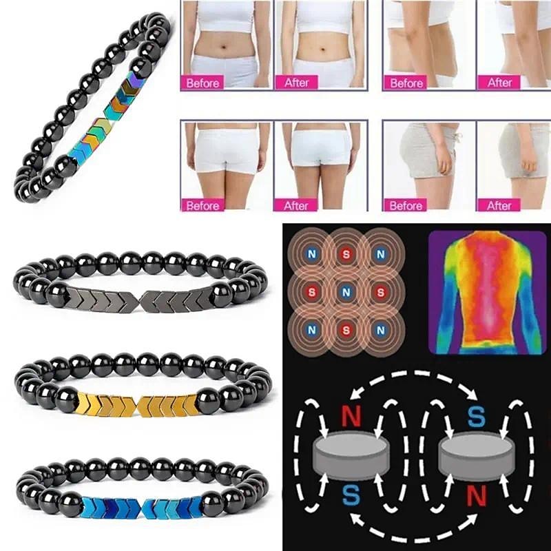 8MM Hematite Magnetic Bracelet, Man Weight Loss Bracelet, Natural Stone Magnetic Bracelet, Slimming Woman Health Care Therapy Jewelry, Creative Small Gift, Holiday Accessory, Birthday Party Supplies, Birthday Gift, Art Craft Ornament Gift4