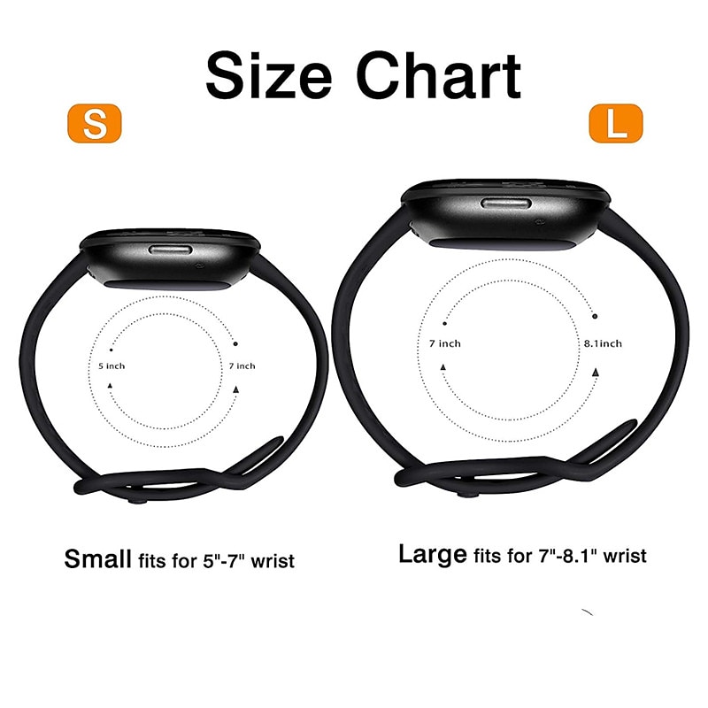 4 Pack Smart Watch Band Compatible with Fitbit Versa 3 Sense Versa 4 Sense 2 Silicone Smartwatch Strap Waterproof Adjustable Sport Band Replacement  Wristband2