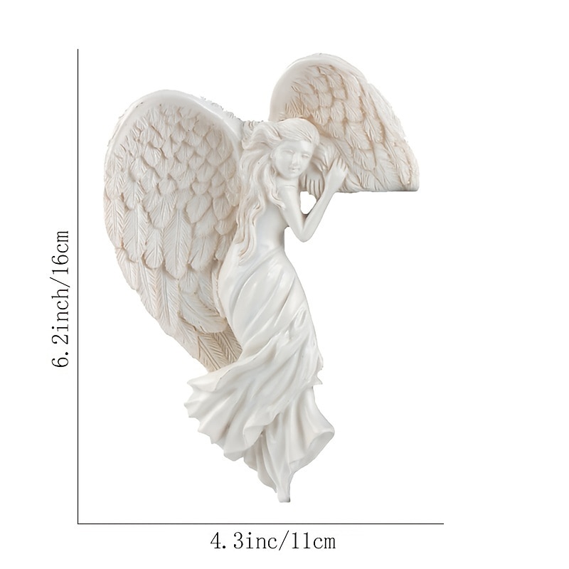 Door Frame Angel Wings Sculpture,Angels Door Frames Decoration,3D Statue Home Art Wall Decoration Resin Figurines Ornaments,for Outdoor Garden Living Room Bedroom Office3