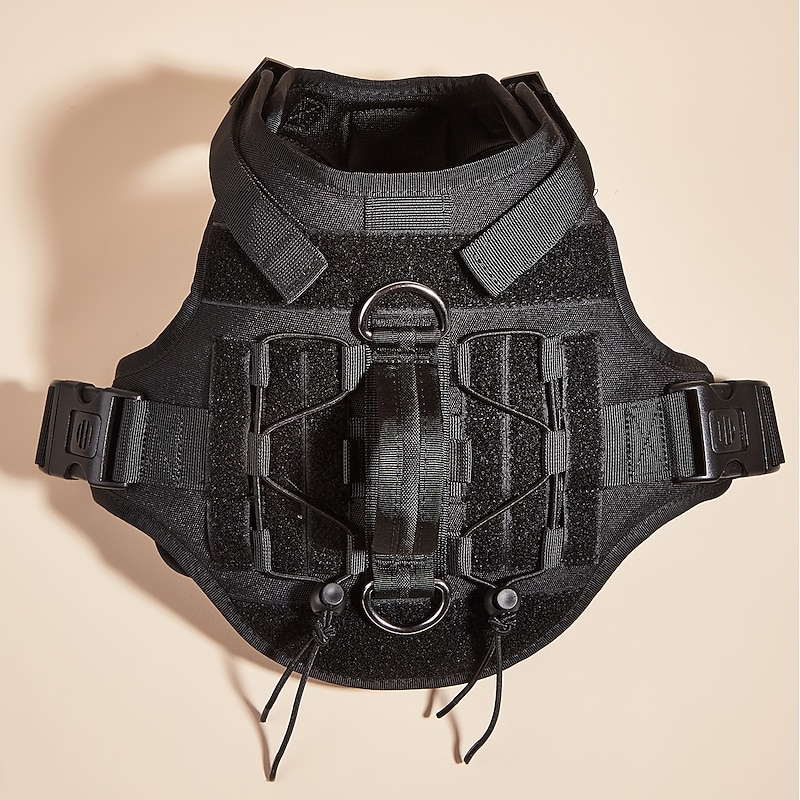 Tactical Dog Harness Vest Military Dog Vest with Handle Service Dog Harness Moll Loop Panels Working Dog Harness2