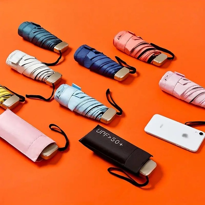 Mini Sun Umbrella Anti UV Parasol Portable Lightweight Women Men Sunshade Umbrella for Waterproof Travel Umbrellas4