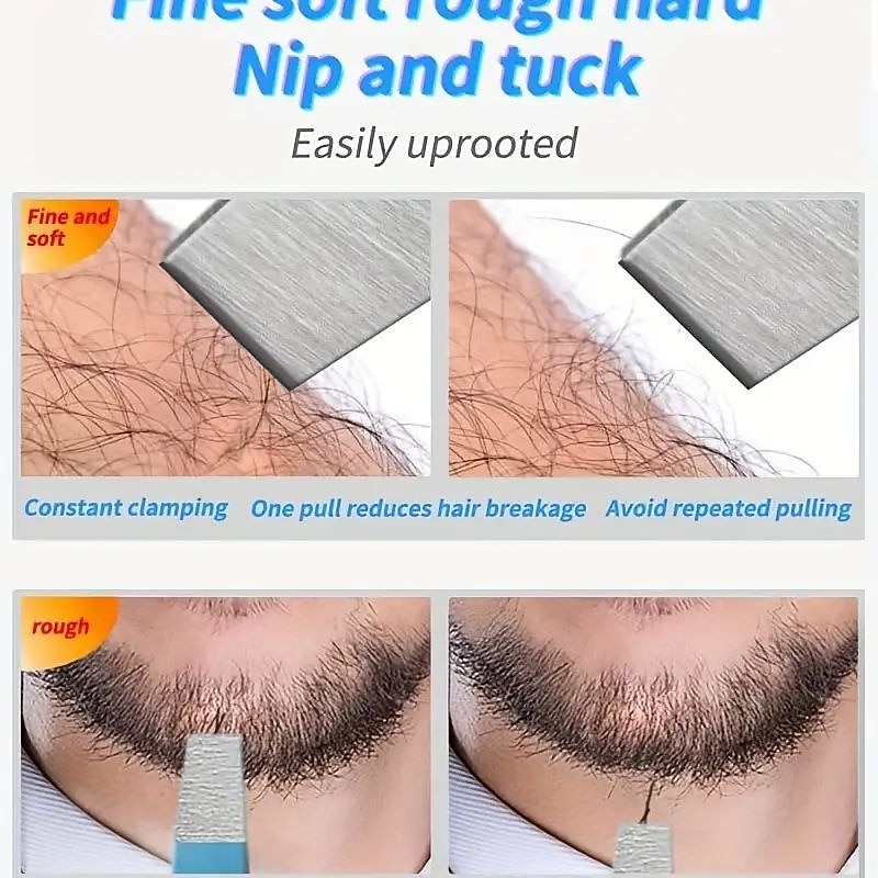 4pcs Professional Precision Slant And Pointed Tip Tweezers Set Eyebrow Plucker Tools For Ingrown Hair, Hair Removal Tweezers With Leather2