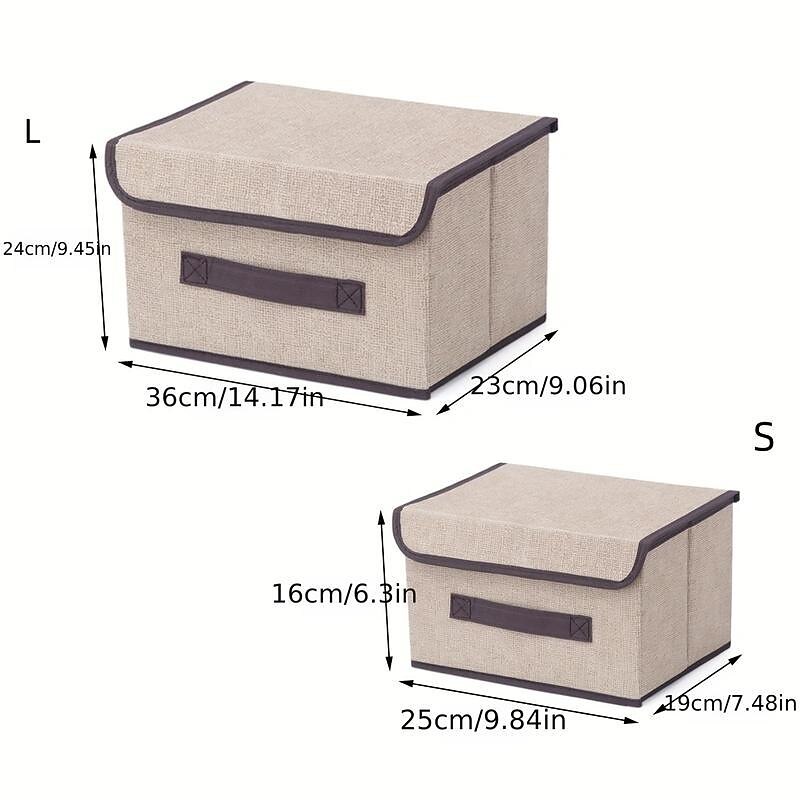 Simple Large Capacity Organizer, Dustproof Flap Foldable Container, Multifunctional Box,Non-Woven Fabric Folding Storage Box Clothes Storage Box2