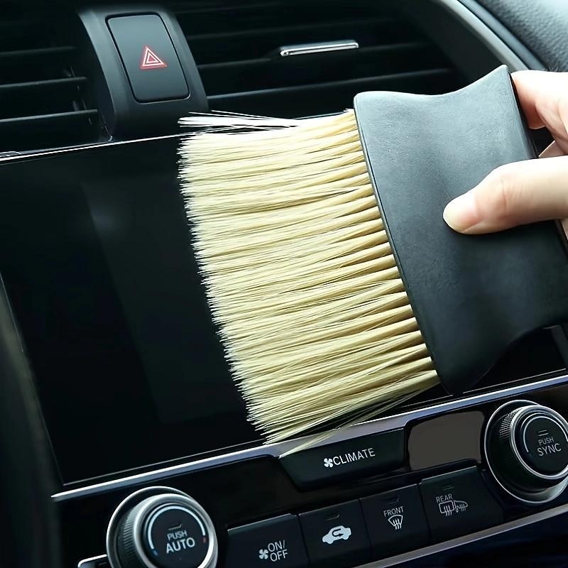 Car Interior Air Conditioner Sweeping Dust Soft Bristle Brush Tool Car Interior Crevice Dust Removal Brush Air Outlet Cleaning Brush4