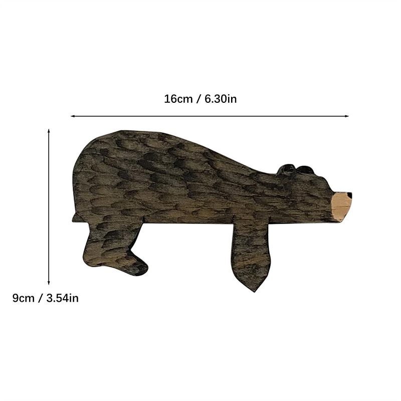 1pc Wooden Wall Decor Bear Door Topper Wall Accent Door Frame Modern Home Decor for Home Wooden Decoration Indoor Outdoor Decor 9x16cm/3.54''x6.3''2