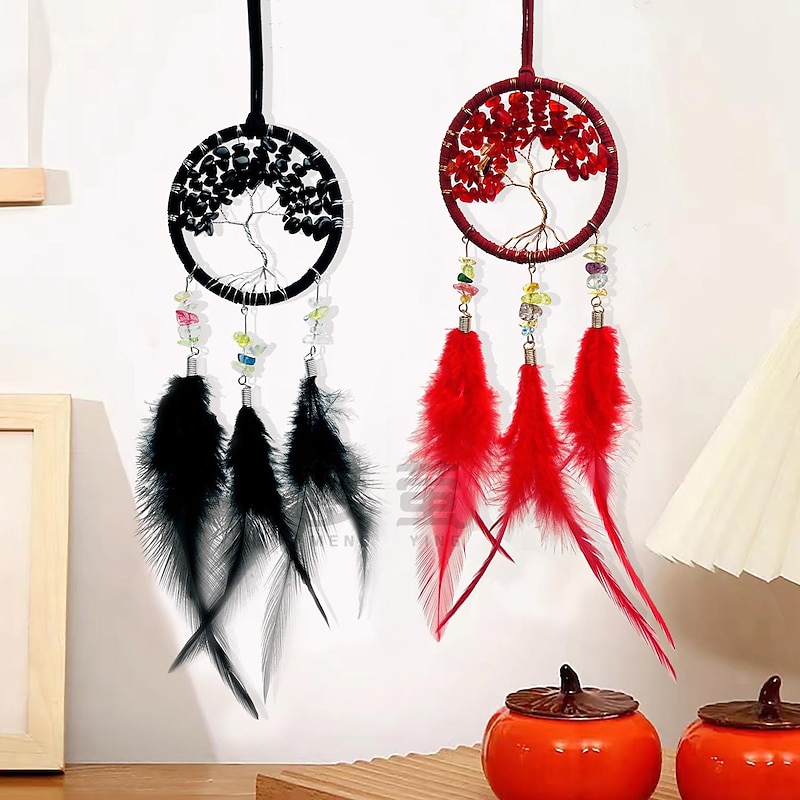 Dream Catcher Handmade Gift Wall Hanging Car Hanging Decor Art Ornament Craft Feather For Kids Bedroom Wedding Festival