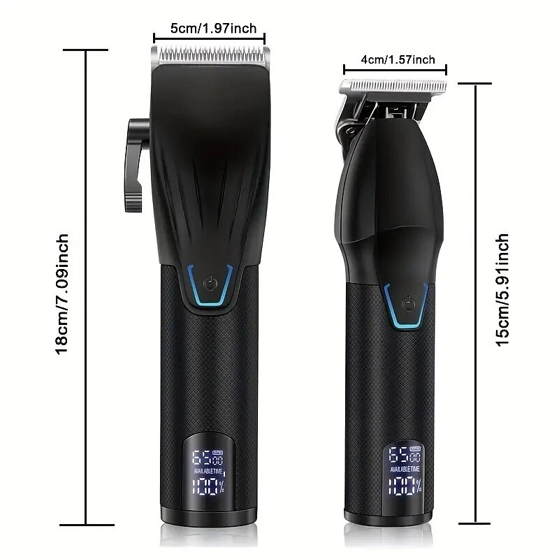 Hair Clipper And Hair Trimmer Kit Professional Hair Clippers For Men Cordless Barber Clippers Machine Rechargeable Outliner Trimmer Mens Beard Trimmer Electric Hair Cutting Grooming Kit3