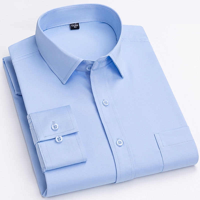 Men's Dress Shirt Non Iron Shirt Stripes and Plaid Wedding Office & Career Black White Light Green Wine Long Sleeve Turndown All Seasons Clothing Apparel4