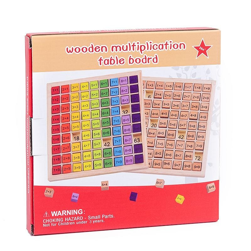 Wooden 9*9 Multiplication Table Building Blocks Children'S Wooden Early Education Educational Learning Toys Teaching Aids 99 Operation Table Back to School2