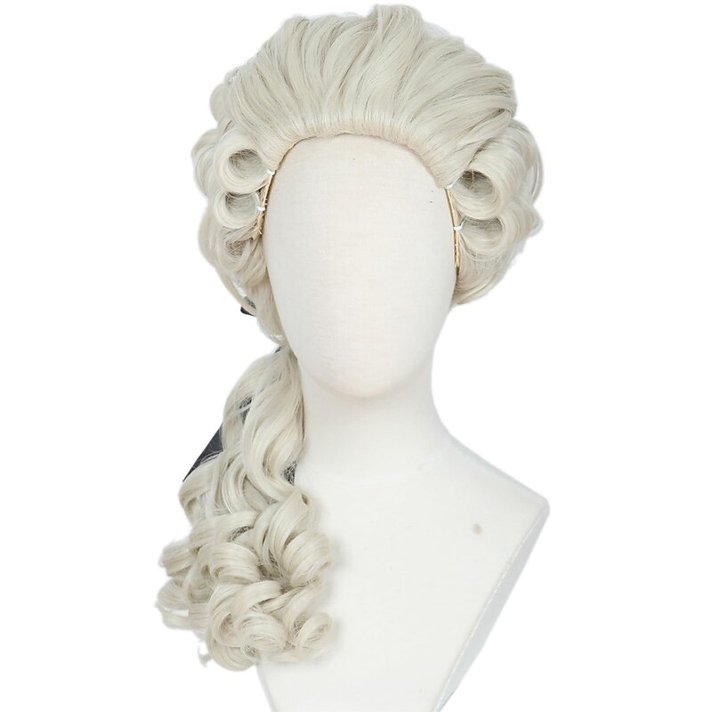 Curly Wig Light Blonde Carnival Cosplay Costume Wig For Party Halloween Wigs