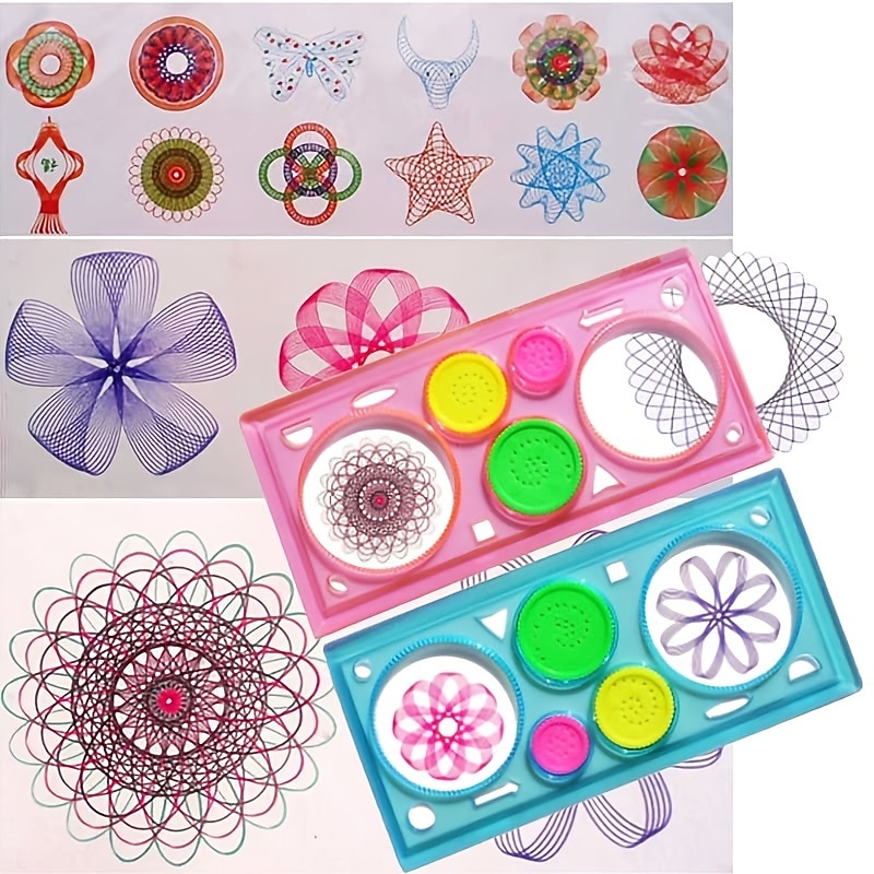 Multi-function Puzzle Spirograph Geometric Ruler Drafting Tools For Students Drawing Toys Children Learning Art Tool Gift For Kids, Back to School Supplies