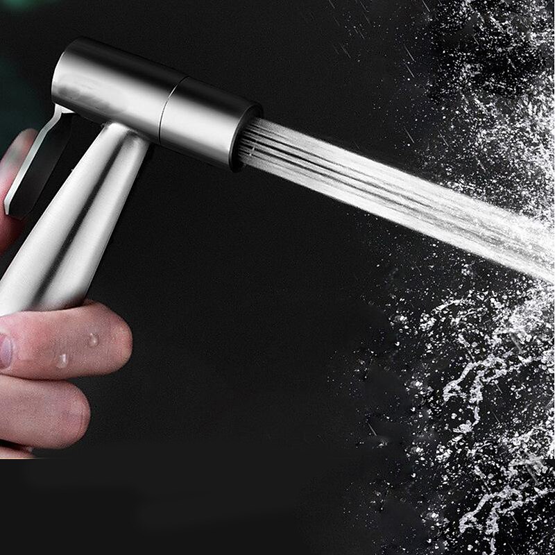 Bidet Sprayer Set No Drilling Bracket for Toilet Stainless Steel Head and Hose 1.5m/3m, Wall Mounted Handlheld Spray, Shattaf Diaper Cleaning for Personal Hygiene4