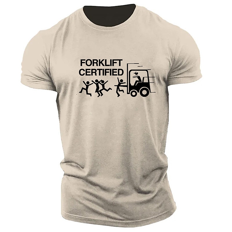 Men's Letter Graphic Prints T Shirt Graphic Tee 100% Cotton Short Sleeve Graphic Shirt Khaki Army Green Gray Comfortable Tee Outdoor Street Fashion Designer Clothing3