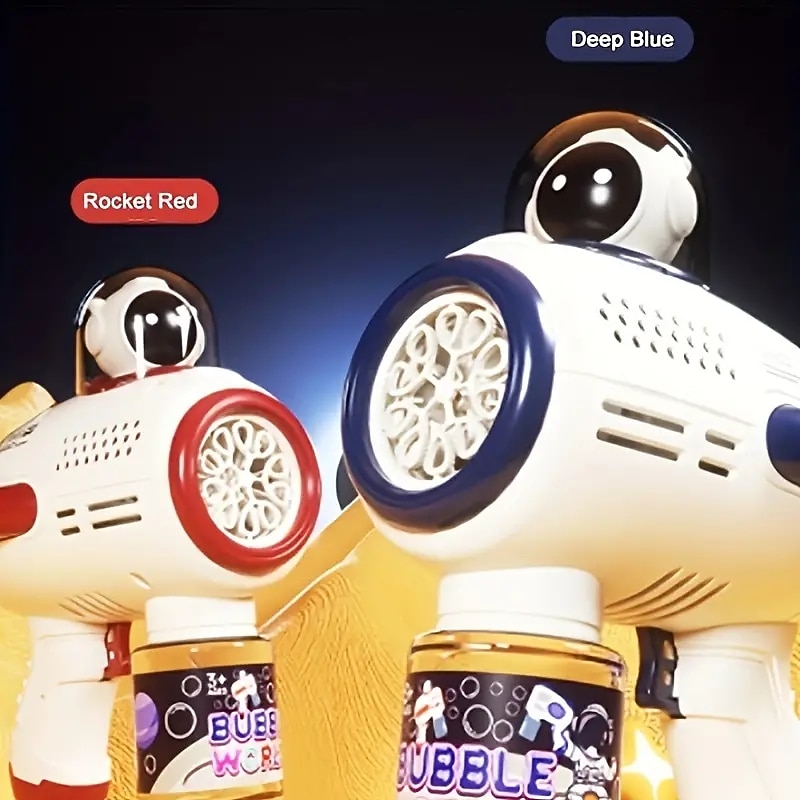 1pc Space Astronaut Design Bubble Machine Handheld Fully Automatic Bubble Gun Toy For Children2