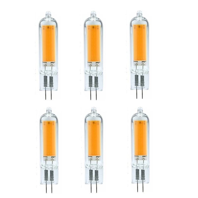 6PCS 3.5W LED Bi-pin Lights 300 lm G9 /G4 T 1 LED Beads COB Warm White /White  Dimmable 220-240 V2