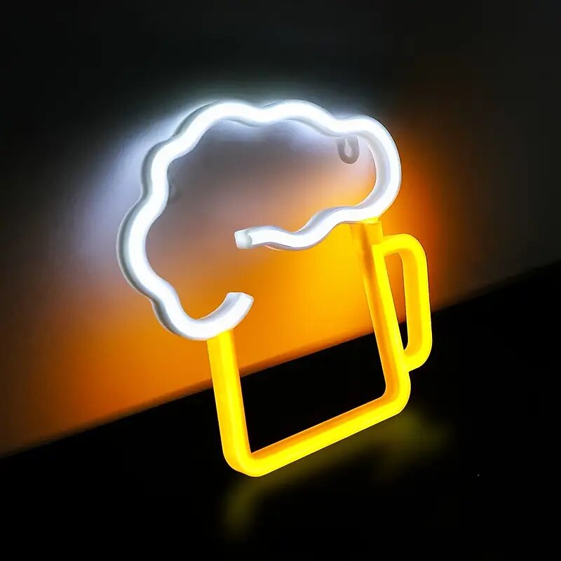 Oktoberfest Beer-shaped LED Neon Sign USB Battery Powered Neon Light With Switch for Bedroom Wedding Birthday Party Game Room Home Wall Decor3