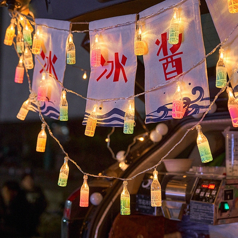 Wine Bottle String Lights Oktoberfest Battery Operated10/20/40LED String Lights Summer Life String Lights Decor For Home Bedroom Yard Patio Wedding Birthday Party Summer Decor2