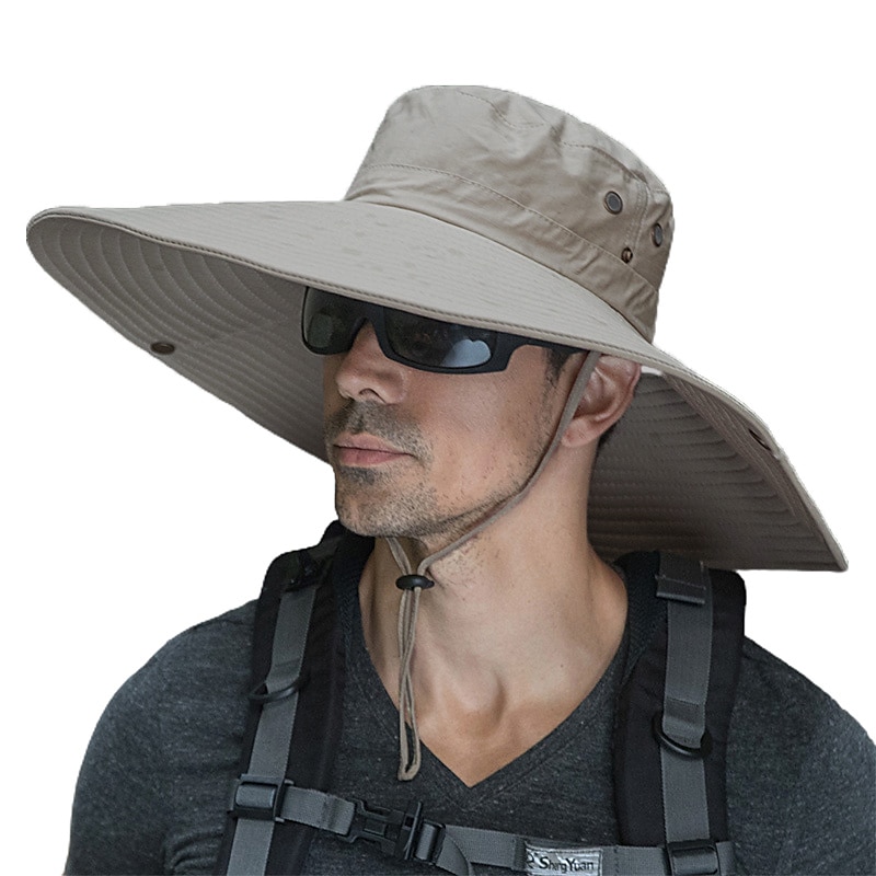 Wide Brim Sun Hat UPF50+ Fishing Hat Waterproof Quick Dry Breathable Summer Hat for Fishing Camping & Hiking Safari Beach2