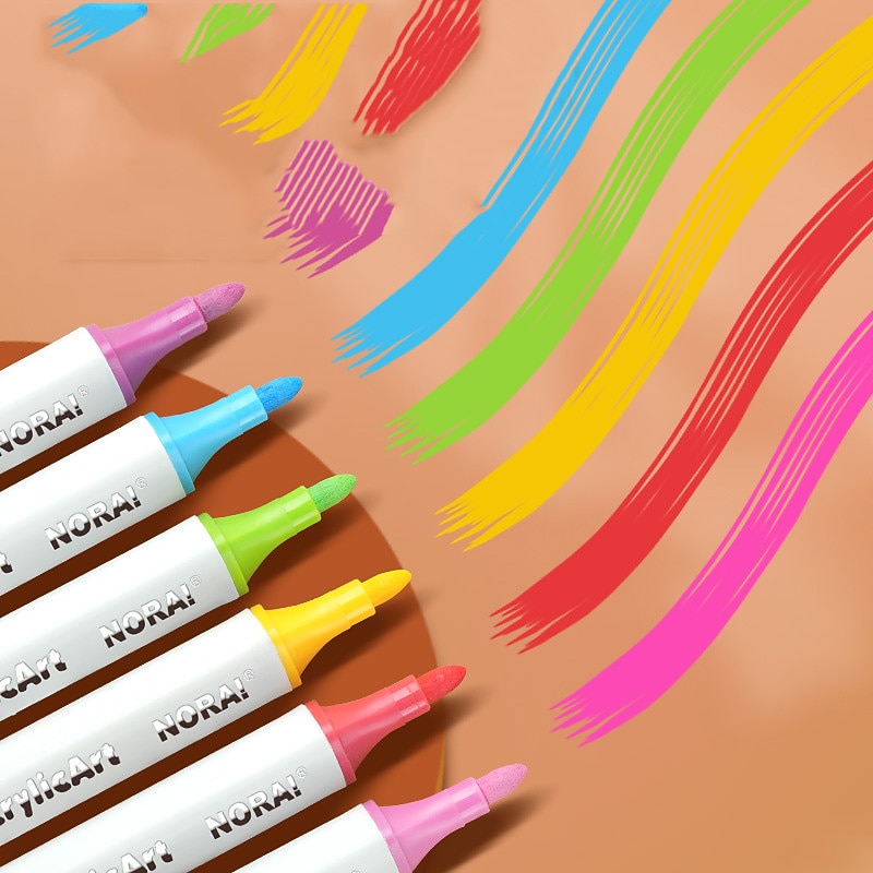 Double Headed Acrylic Marker Pen For Children's Back To School Art Diy Graffiti Pen Opaque Waterproof Large Capacity Non-toxic Washed Watercolor3