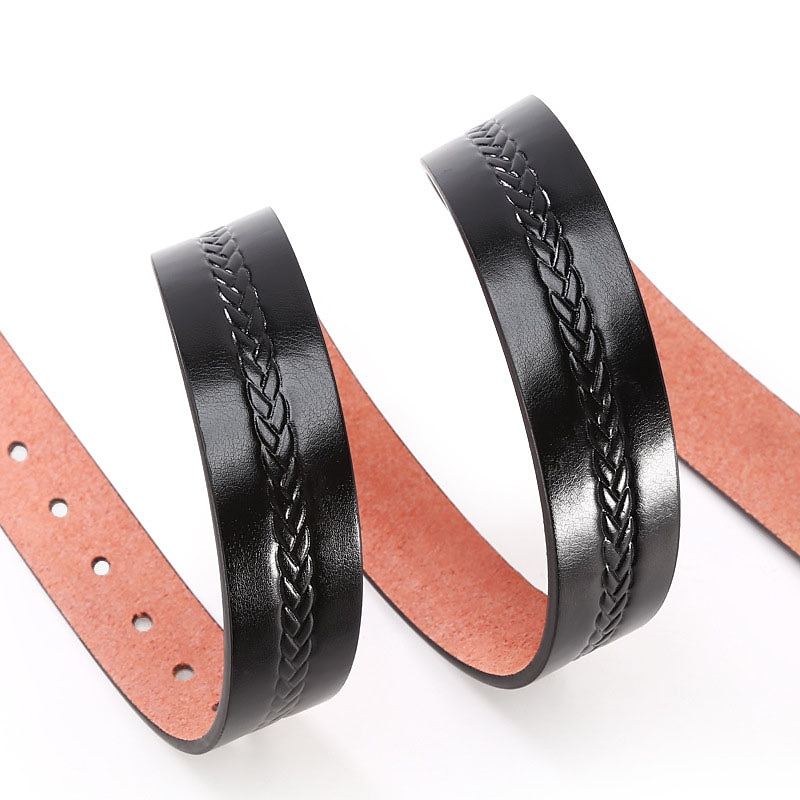 Men's Faux Leather Belt PU Belt Black Camel Alloy Plain Daily Wear Going out Weekend4