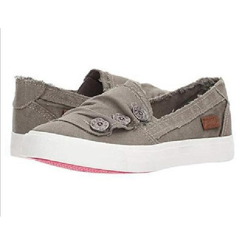 Casual Slip-On Canvas Sneakers for Women with Decorative Button Detail – Comfortable Everyday Footwear for Spring, Summer, and Relaxed Outings4