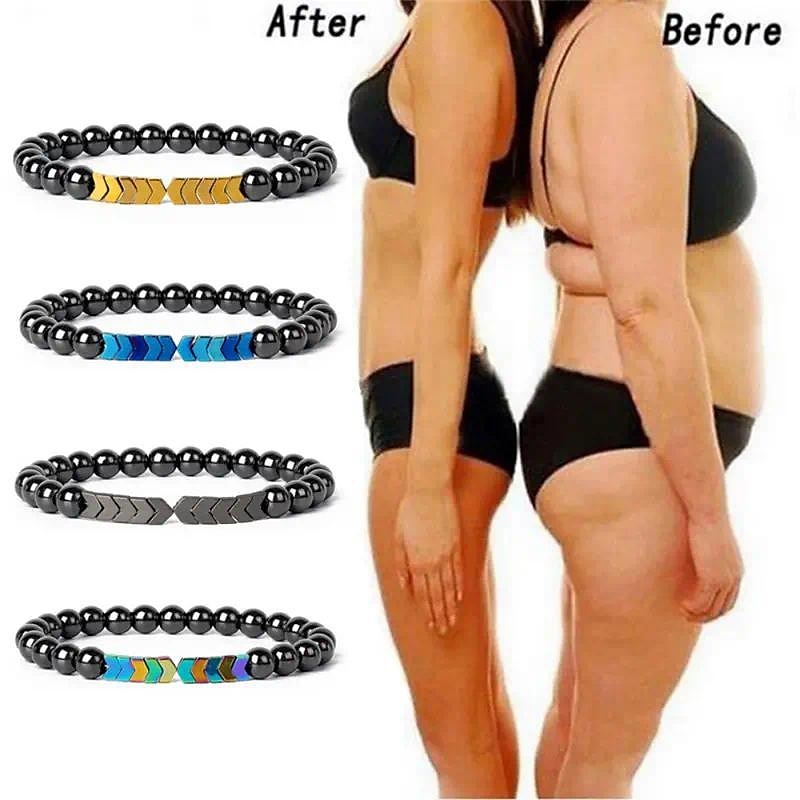 8MM Hematite Magnetic Bracelet, Man Weight Loss Bracelet, Natural Stone Magnetic Bracelet, Slimming Woman Health Care Therapy Jewelry, Creative Small Gift, Holiday Accessory, Birthday Party Supplies, Birthday Gift, Art Craft Ornament Gift