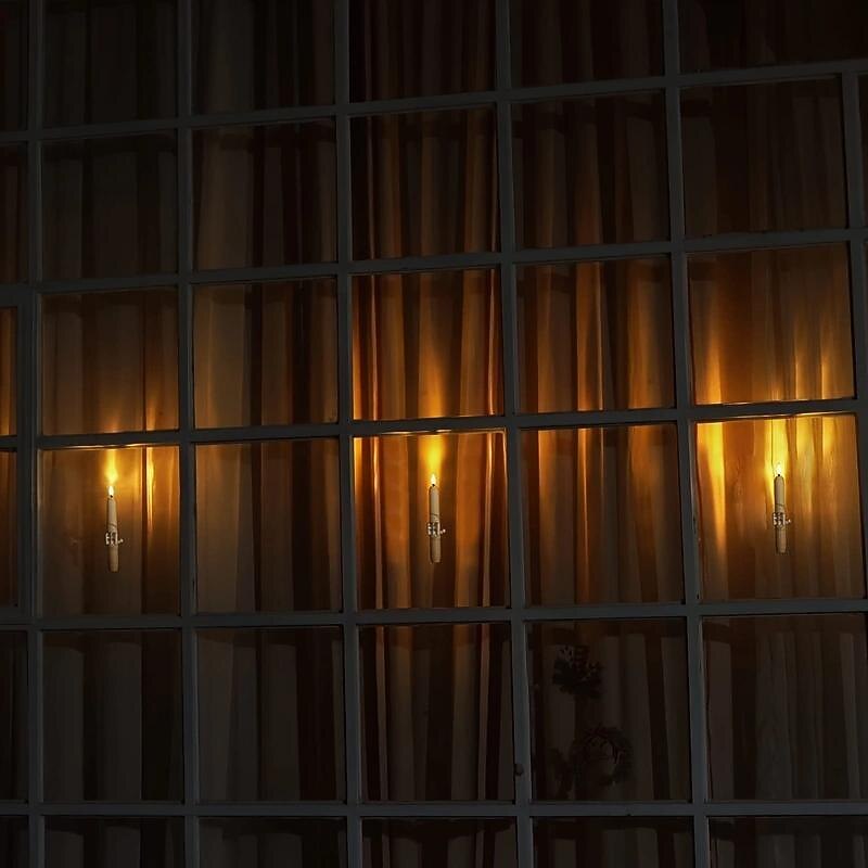 6pcs LED Taper Candles Flame Led Electronic Candle Warm Yellow Light with Suction Cups for Christmas Holidays New Year Window Fireplace Decoration for Halloween3