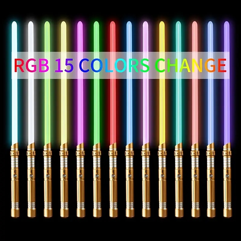 Upgraded Version Gravity Sensing LED Light Up Toys 15-color Metal Rechargeable Toy Party Glow Toys for Halloweenfor Gift for Boy&Girls