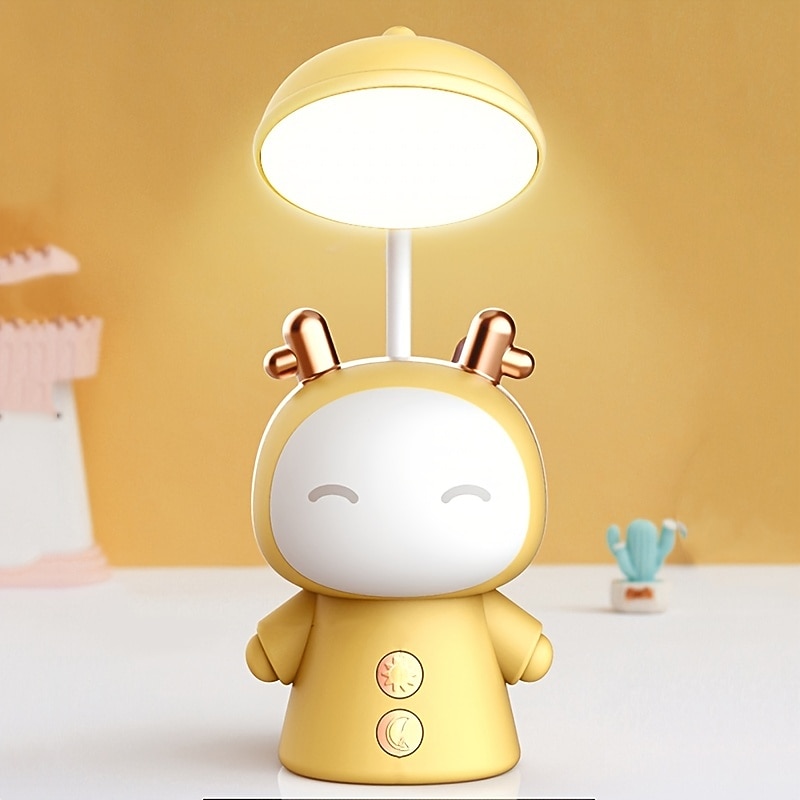 Portable Cute Desk Lamp USB Rechargeable Dimmable Study Table Lamp Bedside Led Night Light for Reading Work Kids Birthday Gift4