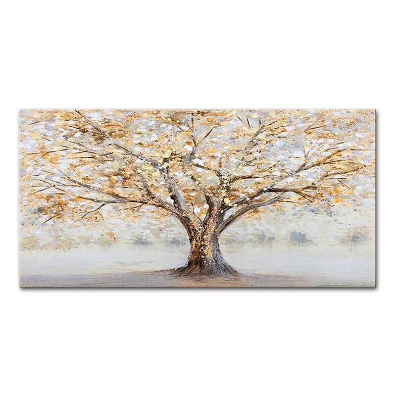 Mintura Handmade Golden Tree Landscape Oil Paintings On Canvas Wall Art Decoration Modern Abstract Pictures For Home Decor Rolled Frameless Unstretched Painting2