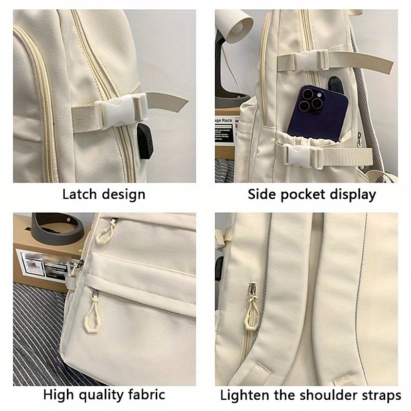 Waterproof Nylon Casual Backpack for School and Travel - Stylish and Durable Design, Perfect for Students, Back to School4