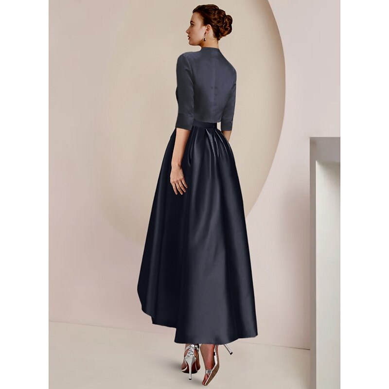 Shawls Women's Wrap Bolero Mother's Wraps Pure Elegant Half Sleeve Satin Wedding Wraps With Pure Color For Party Fall2