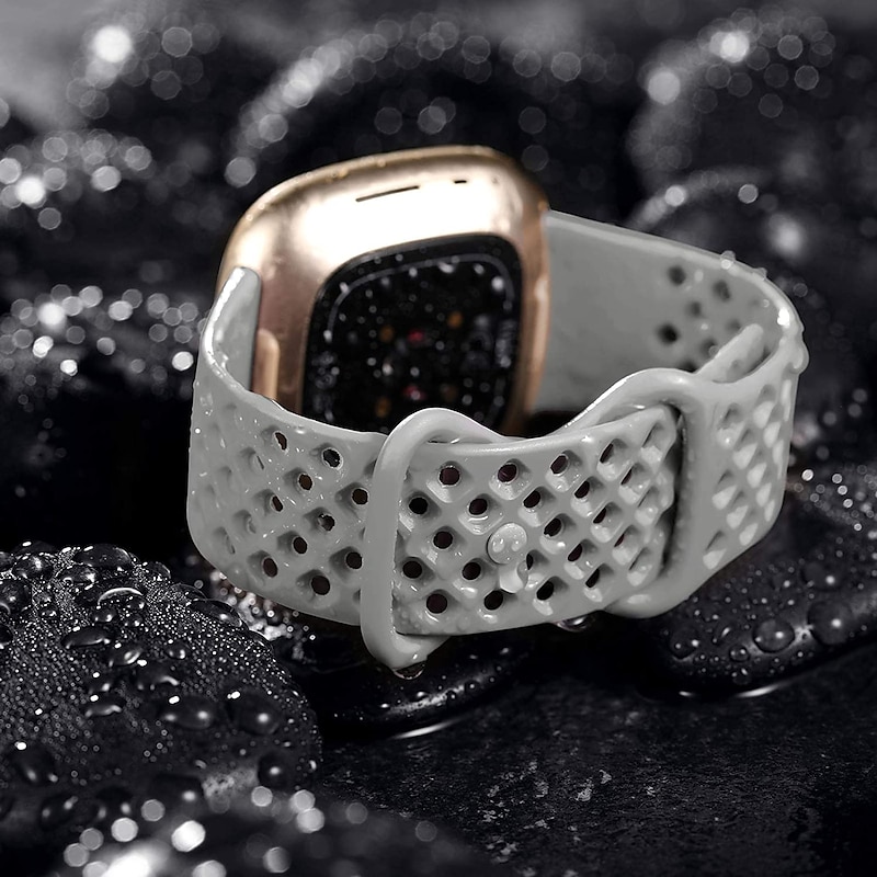 4 Pack Smart Watch Band Compatible with Fitbit Versa 3 Sense Versa 4 Sense 2 Silicone Smartwatch Strap Waterproof Adjustable Sport Band Replacement  Wristband4