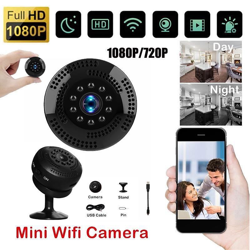 Full HD 1080P Mini Camera WIFI Camera Remote Monitoring Home Security Night Vision Video Recorder Wide Angle IP Nanny Cam