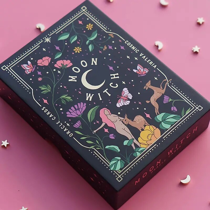 1pc Moon Witch Oracle Cards (Scan QR Code On The Box To Download The Guidebook)